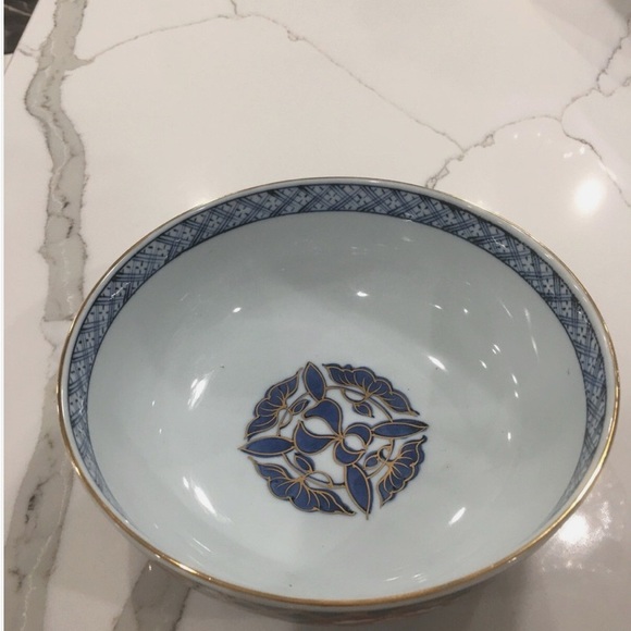 Other - Elegant Blue and Gold Porcelain Bowl
